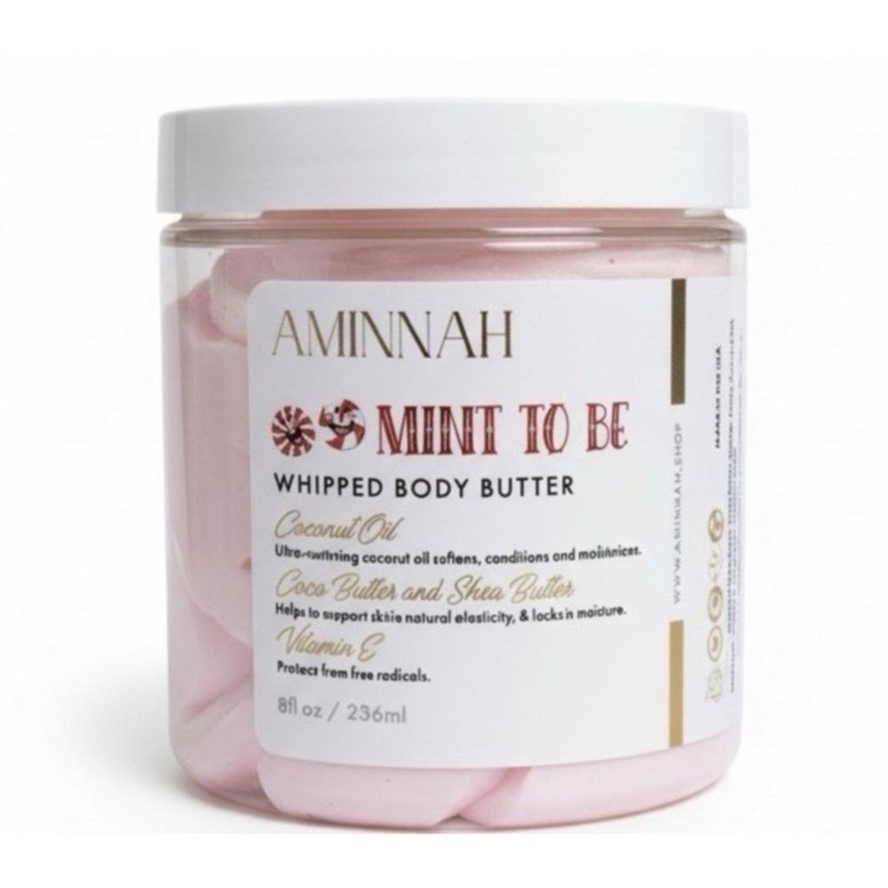 AMINNAH "Mint To Be" Whipped Body Butter – 8oz / 236ml - Clean Beauty‎